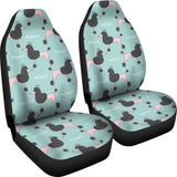 Poodle Dog Green Background  Universal Fit Car Seat Covers