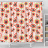Papaya Leaves Pattern Shower Curtain Fulfilled In US