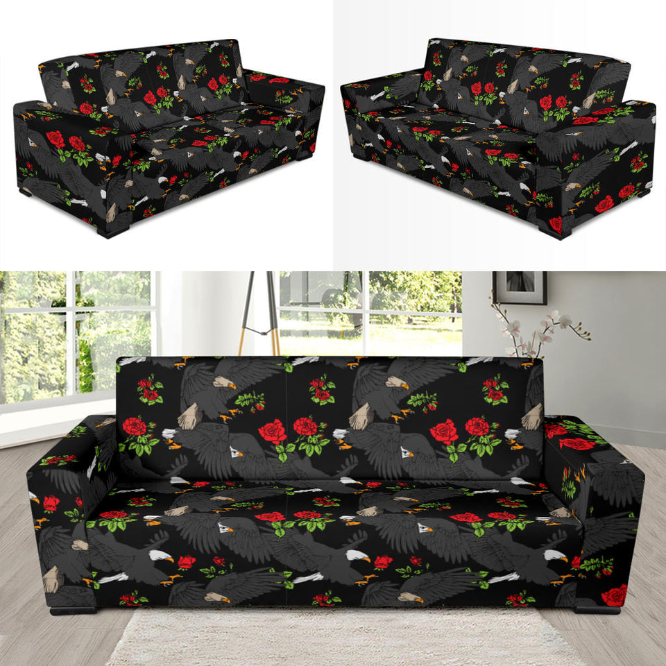 Eagle Pattern Print Design 04 Sofa Slipcover