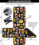 Beer type pattern Recliner Cover Protector
