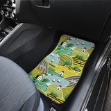 Hand Drawn Windmill Pattern Front And Back Car Mats