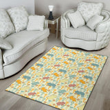 Hippopotamus Pattern Print Design 04 Area Rug