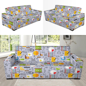 Math Pattern Print Design 04 Sofa Slipcover