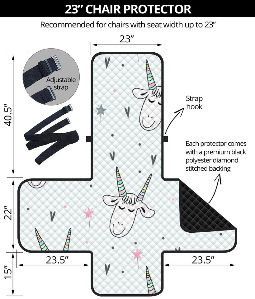 Cute goat design pattern Chair Cover Protector