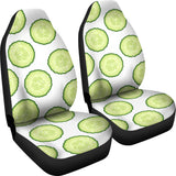 Cucumber Slices Pattern Universal Fit Car Seat Covers