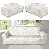 Christmas Tree Christmas Element Silver Gold Pattern Sofa Slipcover