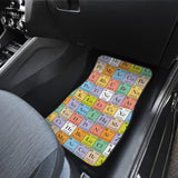 Chemistry Periodic Table Pattern Print Design 01 Front and Back Car Mats
