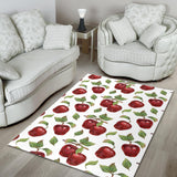 Red Apples Pattern Area Rug