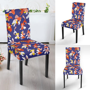 Goldfish Pattern Print Design 04 Dining Chair Slipcover