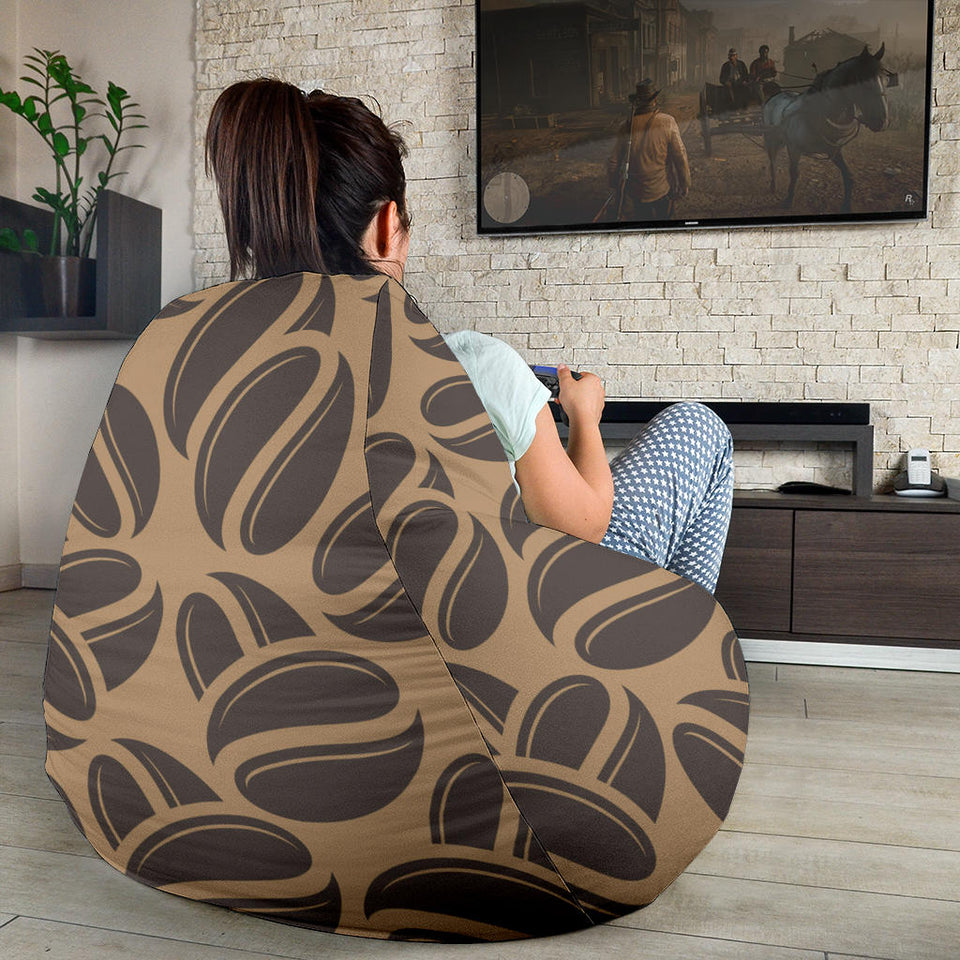 Coffee Bean On Brown Background Bean Bag Cover