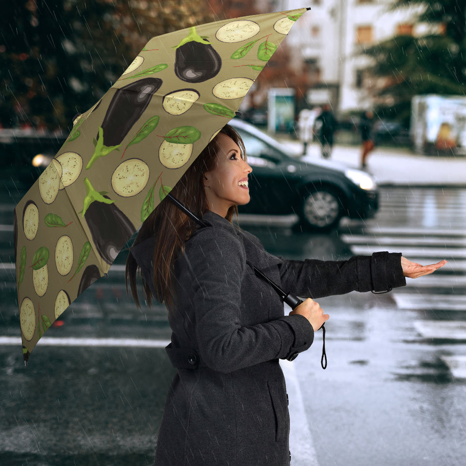 Eggplant Pattern Print Design 02 Umbrella