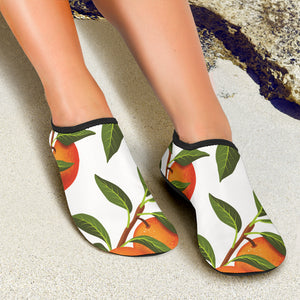 Oranges Pattern Background Aqua Shoes