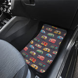 Camper Van Pattern Print Design 02 Front and Back Car Mats
