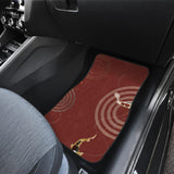 Koi Fish Carp Fish Red Background Front And Back Car Mats