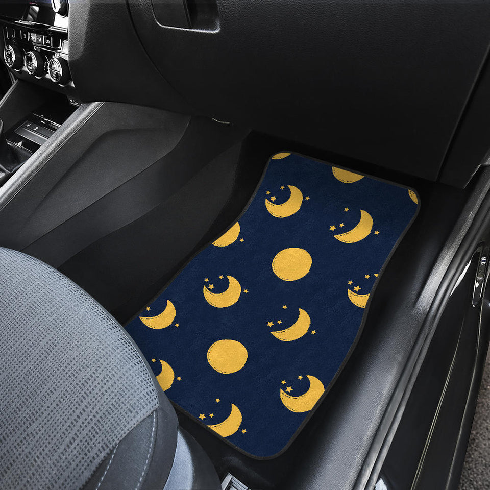 Moon Star Pattern Front And Back Car Mats