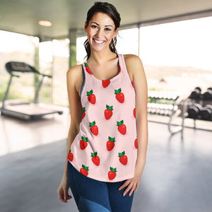 Strawberry beautiful pattern Women Racerback Tank Top