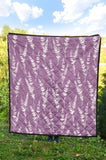 Lavender Flowers Purple Pattern Premium Quilt
