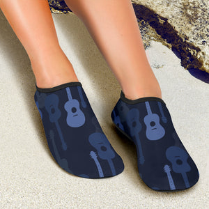 Blue Theme Guitar Pattern Aqua Shoes