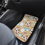 Cow Bottle Of Milk Pattern Front And Back Car Mats