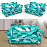 Dolphin Sea Pattern Loveseat Couch Slipcover