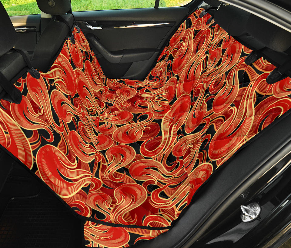 Fire Flame Pattern Dog Car Seat Covers
