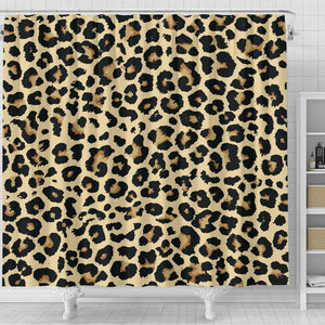 Leopard Print Design Pattern Shower Curtain Fulfilled In US