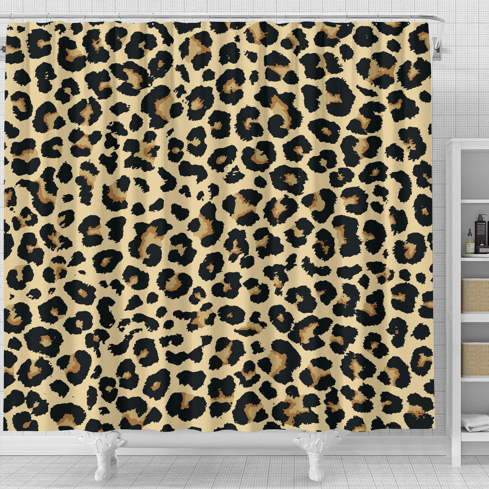 Leopard Print Design Pattern Shower Curtain Fulfilled In US