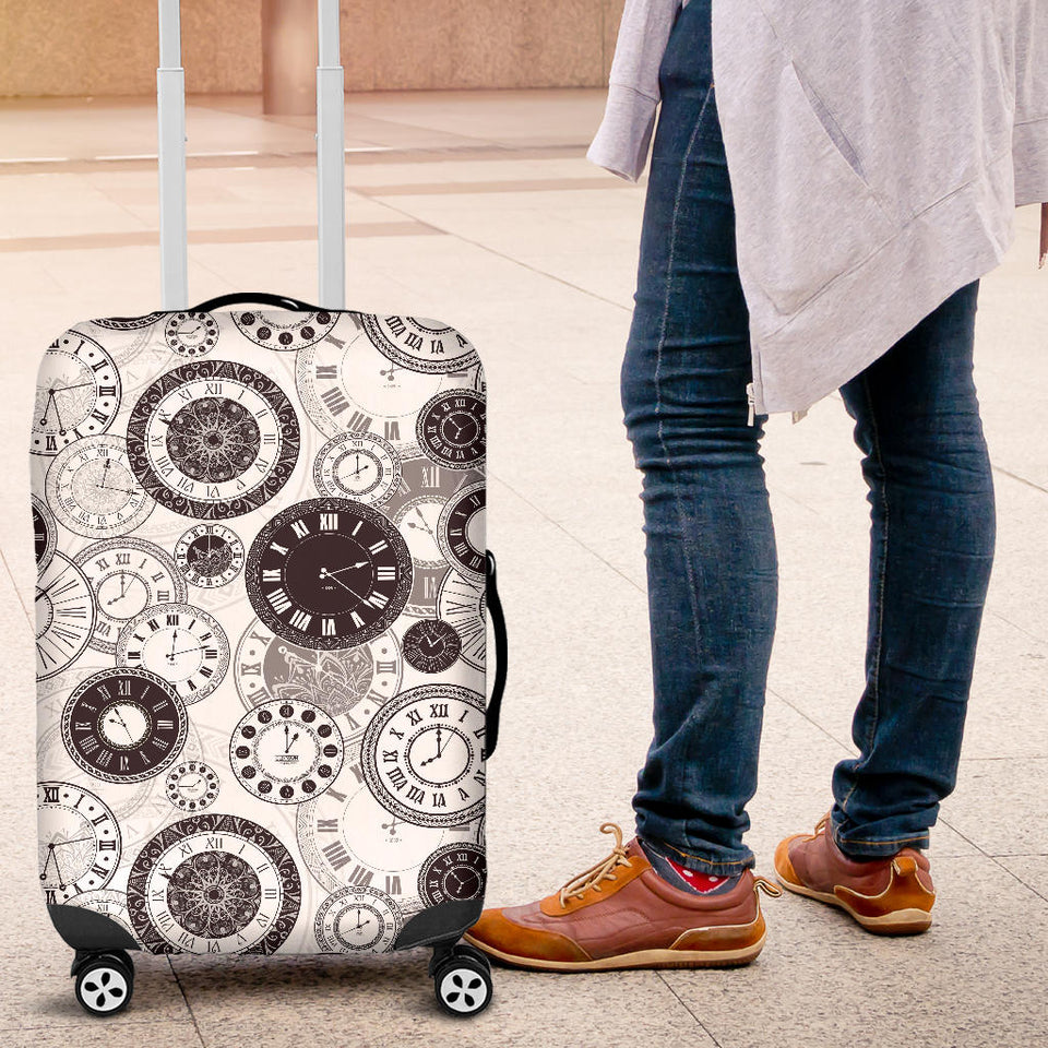 Classic Vintage Clock Pattern Luggage Covers