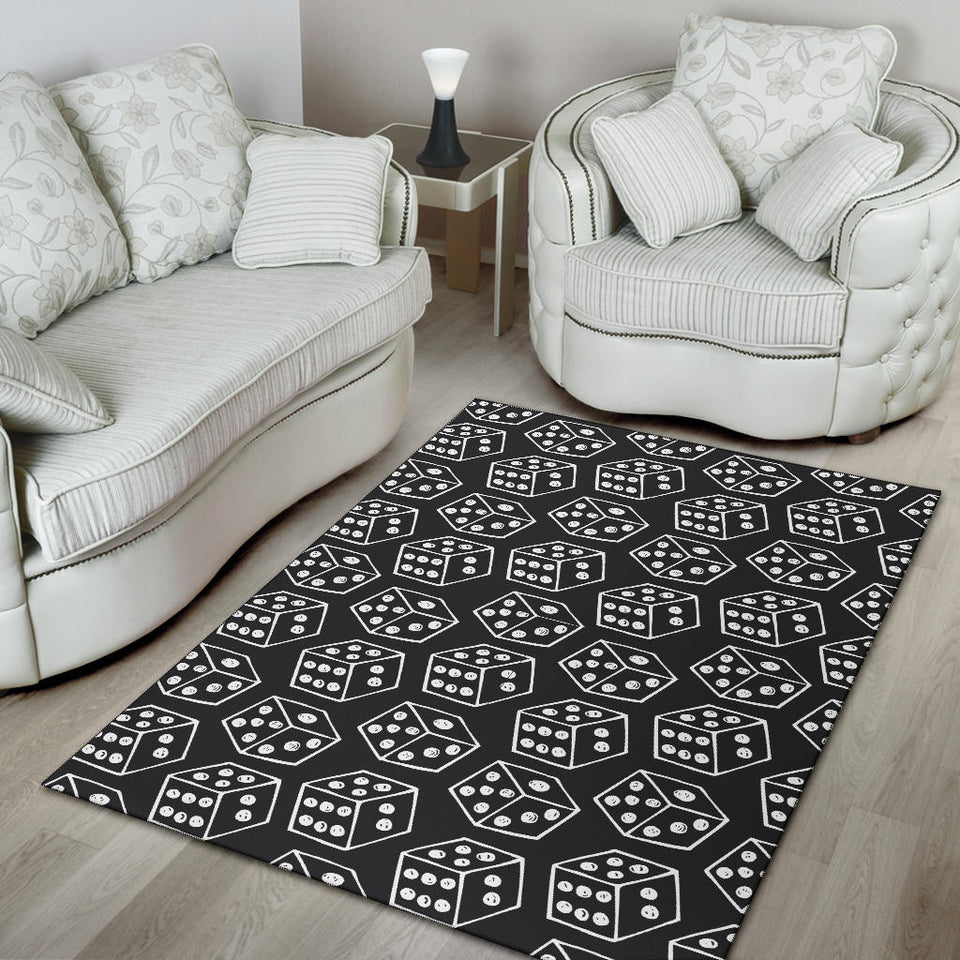 Dice Pattern Print Design 01 Area Rug