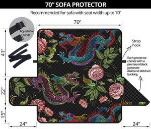 Dragons flower pattern Sofa Cover Protector