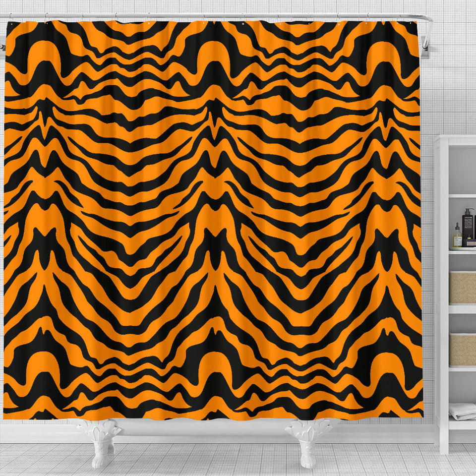 Bengal Tigers Skin Print Pattern Shower Curtain Fulfilled In US