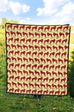 Greyhound Pattern Print Design 04 Premium Quilt