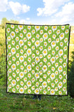 Fried Eggs Pattern Print Design 01 Premium Quilt