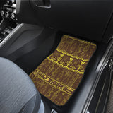 Egypt Hieroglyphics Pattern Print Design 03 Front and Back Car Mats