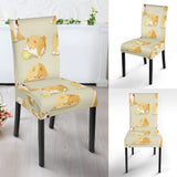 Cute Fat Shiba Inu Dog Pattern Dining Chair Slipcover