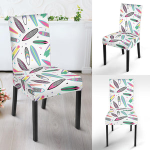 Surfboard Pattern Print Design 04 Dining Chair Slipcover