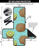 Kiwi blue background Recliner Cover Protector