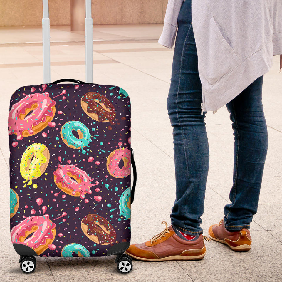 Colorful Donut Glaze Pattern Luggage Covers