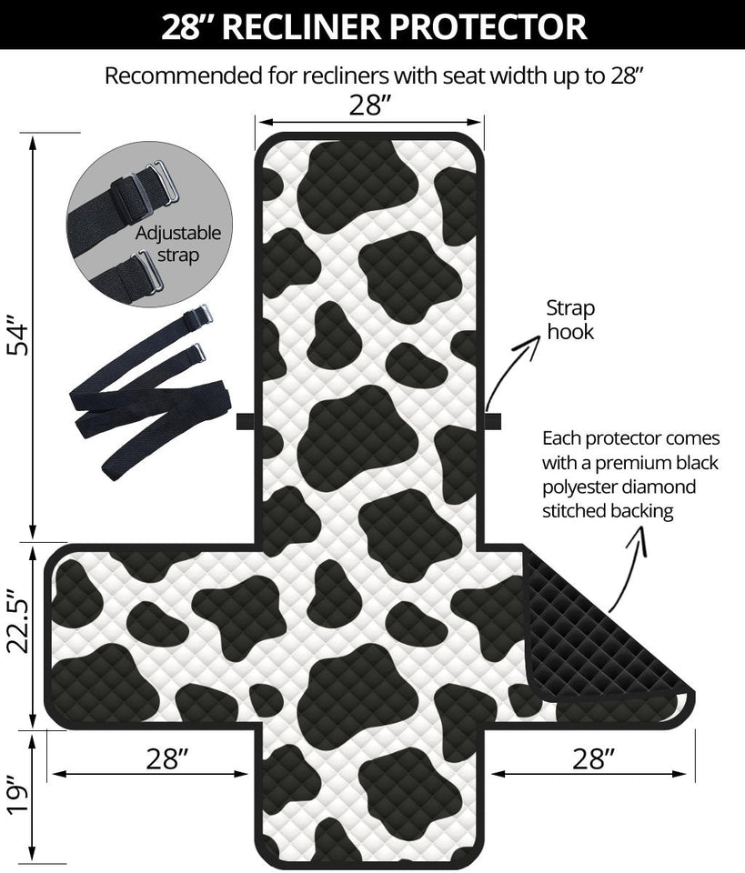 Cow skin pattern Recliner Cover Protector