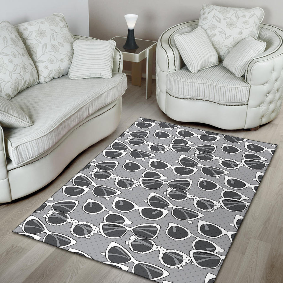 Sun Glasses Pattern Print Design 04 Area Rug