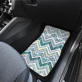 Zigzag  Chevron Paint Design Pattern Front And Back Car Mats