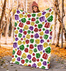 Dice Pattern Print Design 03 Premium Blanket