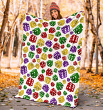 Dice Pattern Print Design 03 Premium Blanket