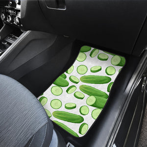 Cucumber Whole Slices Pattern Front Car Mats