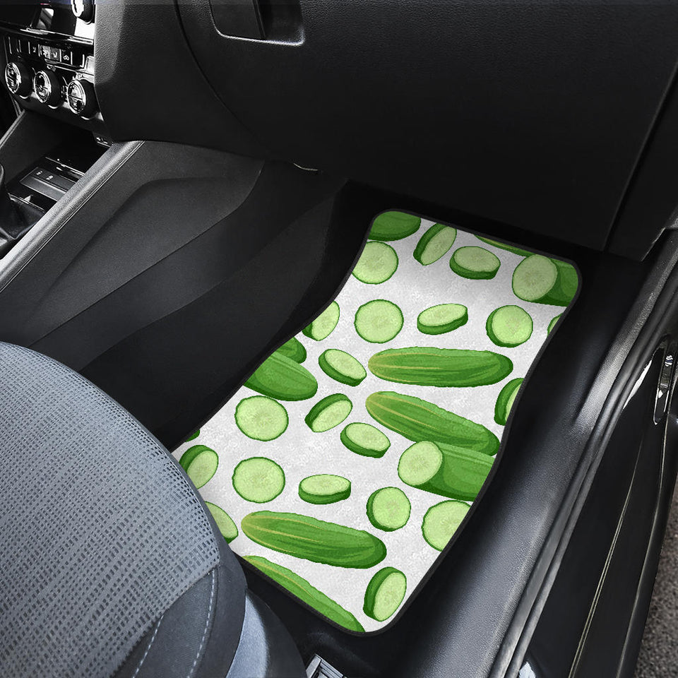 Cucumber Whole Slices Pattern Front Car Mats