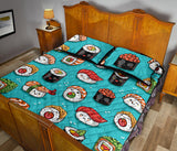 Cute sushi pattern Quilt Bed Set