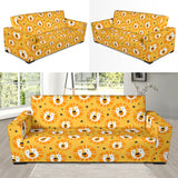 Lion Pattern Print Design 03 Sofa Slipcover