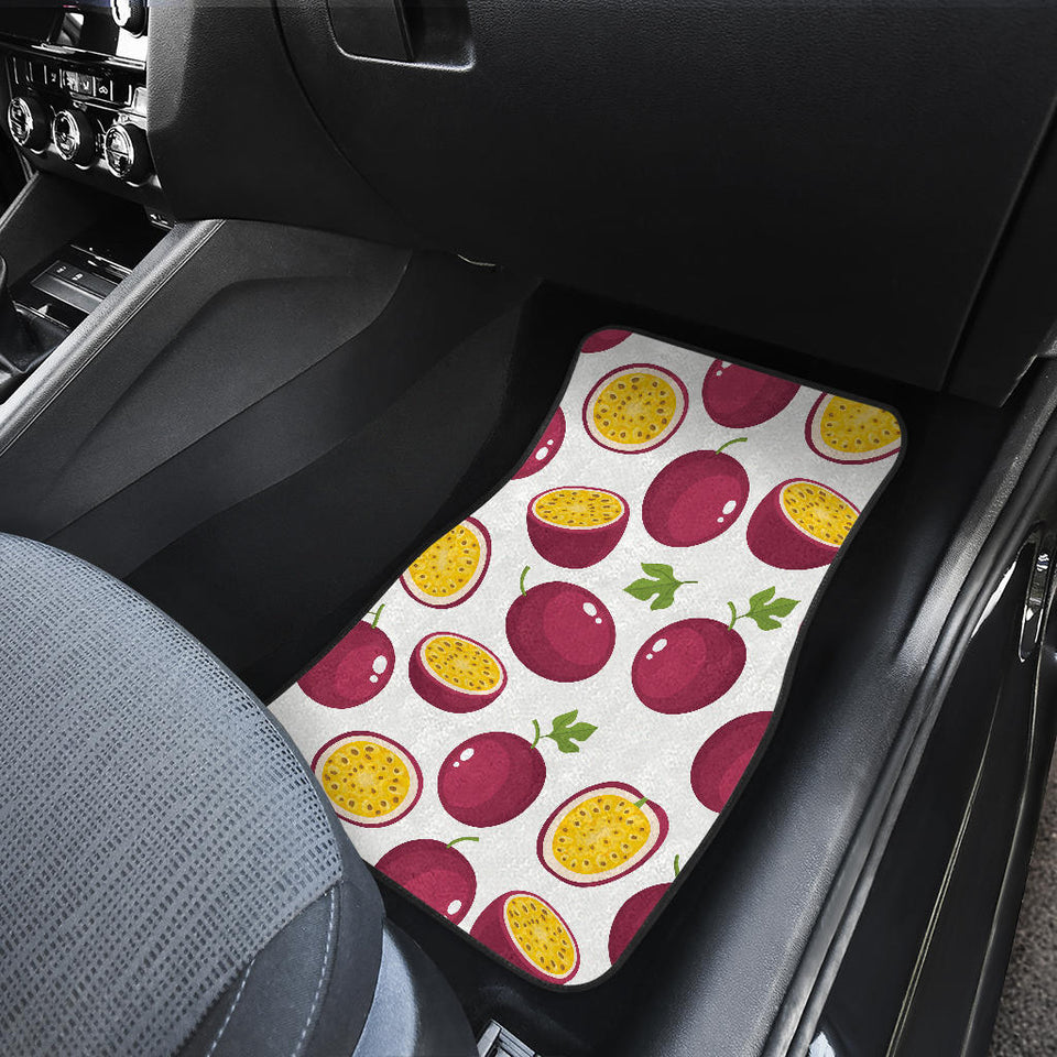 Passion Fruit Design Pattern Front And Back Car Mats