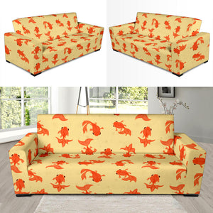 Goldfish Pattern Print Design 02 Sofa Slipcover