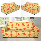 Goldfish Pattern Print Design 02 Sofa Slipcover